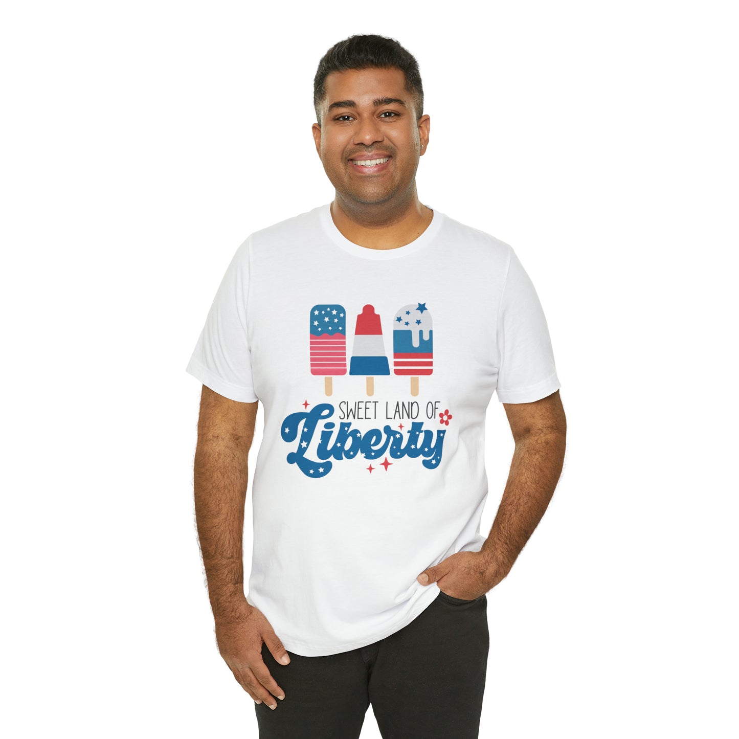 4th of July T-Shirt with Ice Cream Themed Design