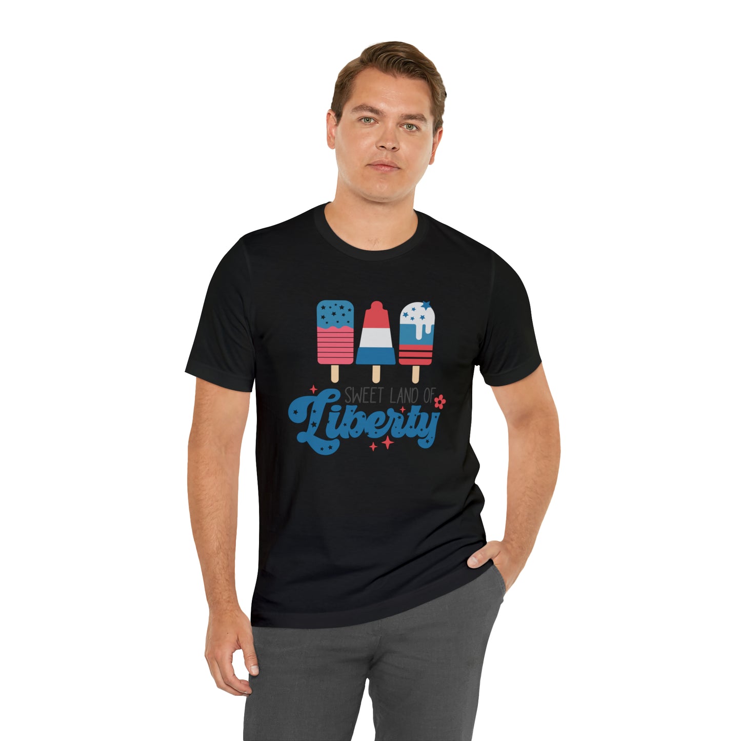 4th of July T-Shirt with Ice Cream Themed Design