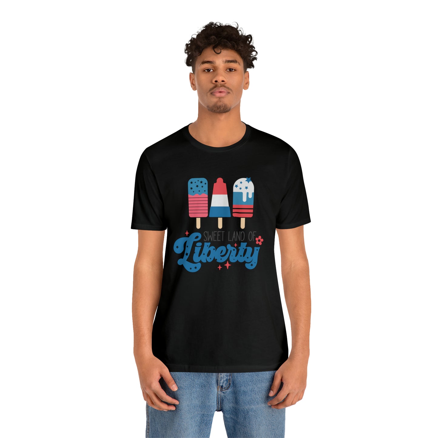 4th of July T-Shirt with Ice Cream Themed Design