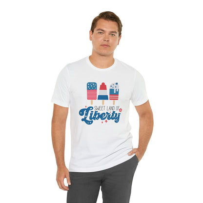 4th of July T-Shirt with Ice Cream Themed Design