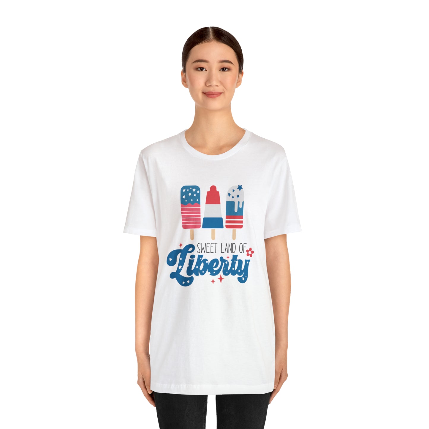 4th of July T-Shirt with Ice Cream Themed Design