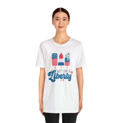 4th of July T-Shirt with Ice Cream Themed Design