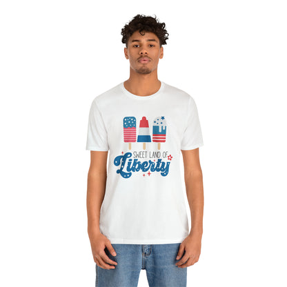 4th of July T-Shirt with Ice Cream Themed Design