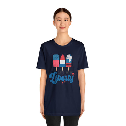 4th of July T-Shirt with Ice Cream Themed Design