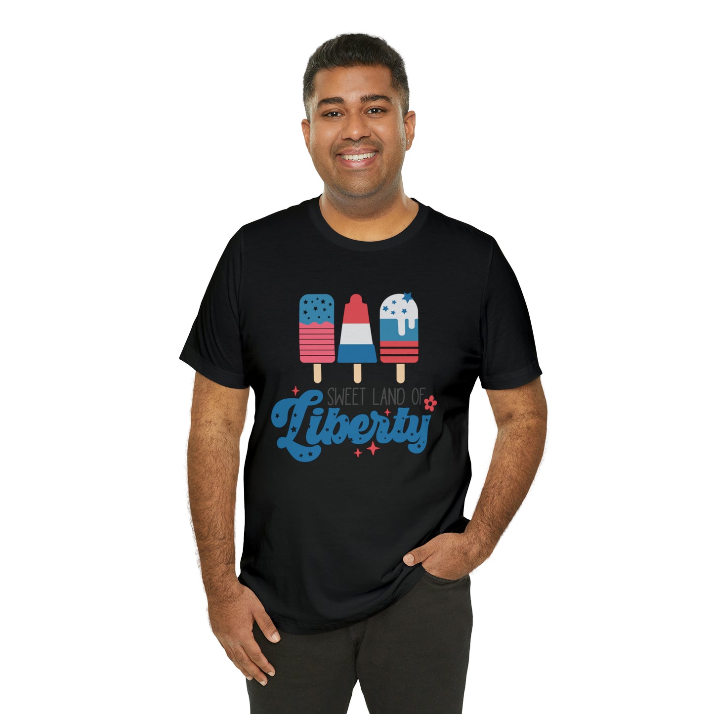 4th of July T-Shirt with Ice Cream Themed Design