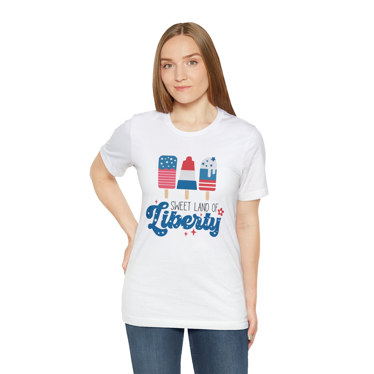 4th of July T-Shirt with Ice Cream Themed Design