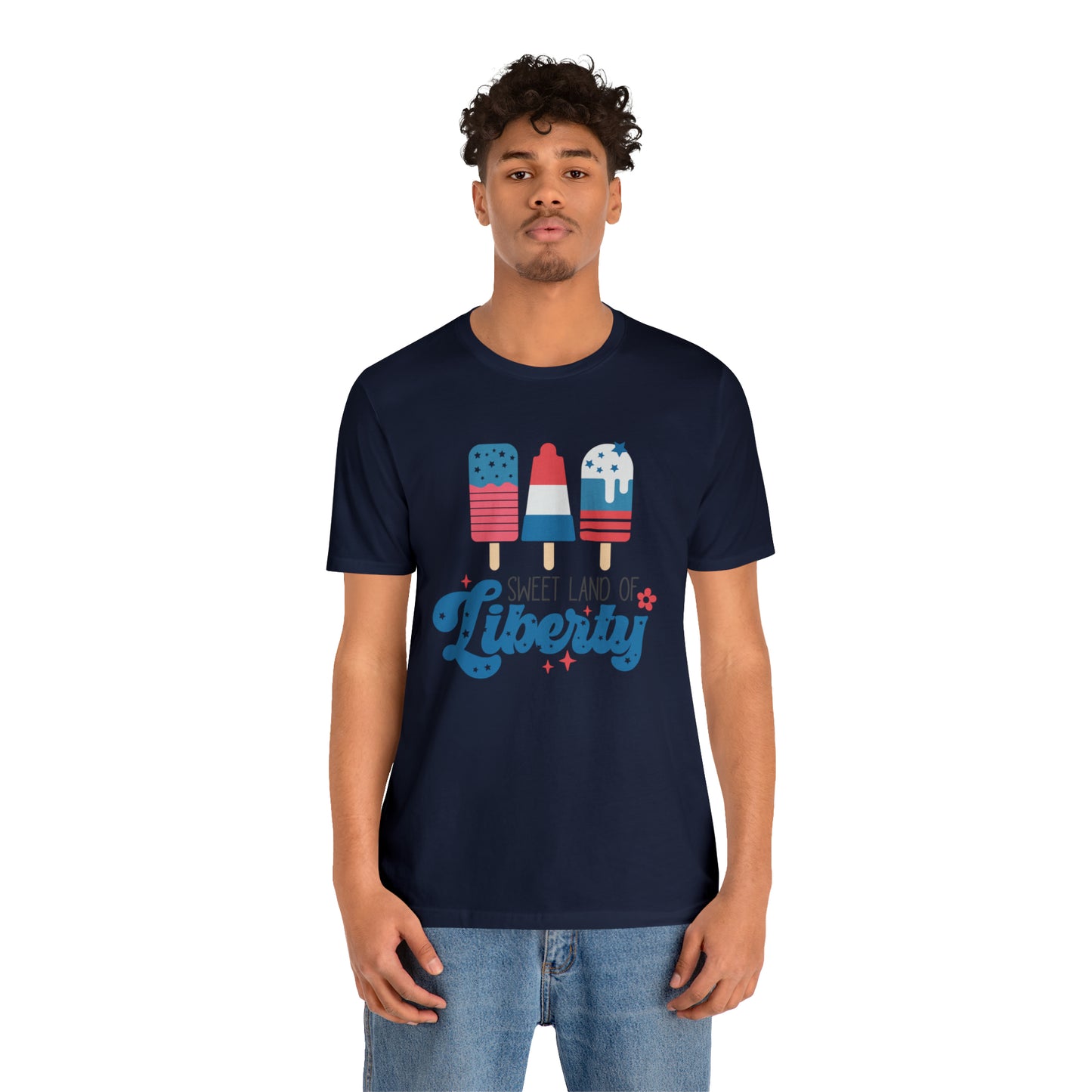 4th of July T-Shirt with Ice Cream Themed Design