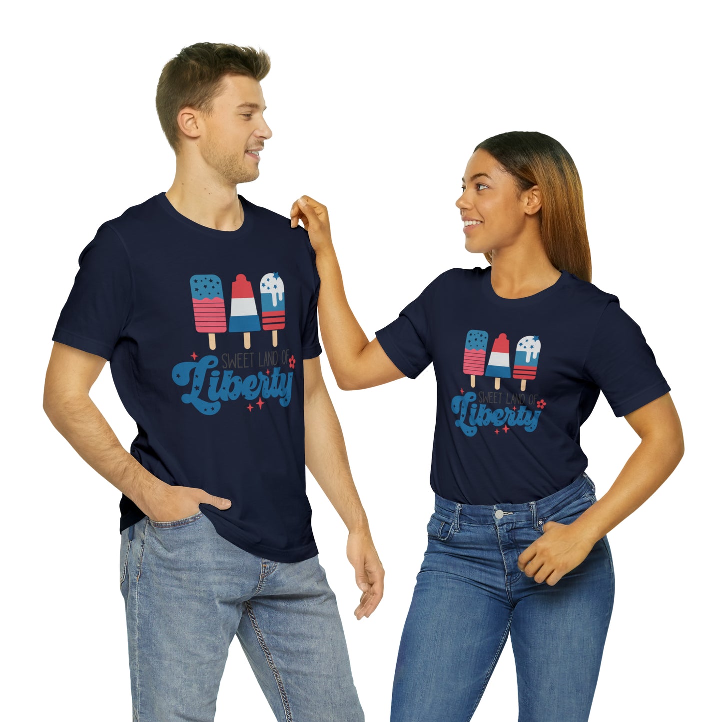 4th of July T-Shirt with Ice Cream Themed Design