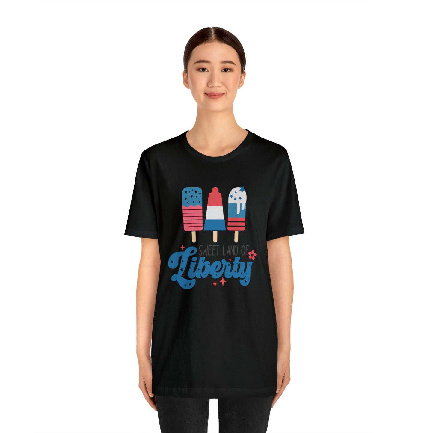 4th of July T-Shirt with Ice Cream Themed Design