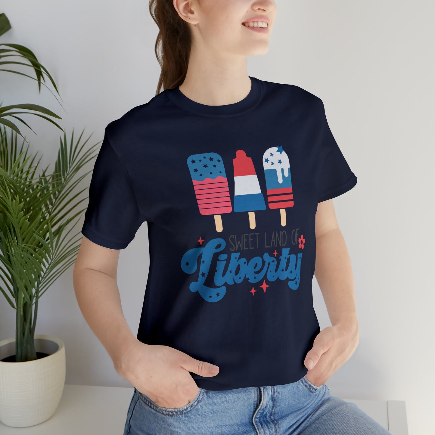 4th of July T-Shirt with Ice Cream Themed Design