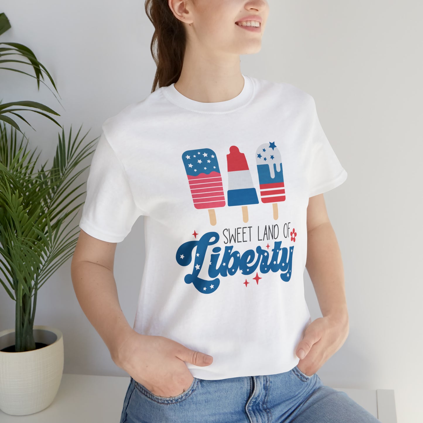 4th of July T-Shirt with Ice Cream Themed Design