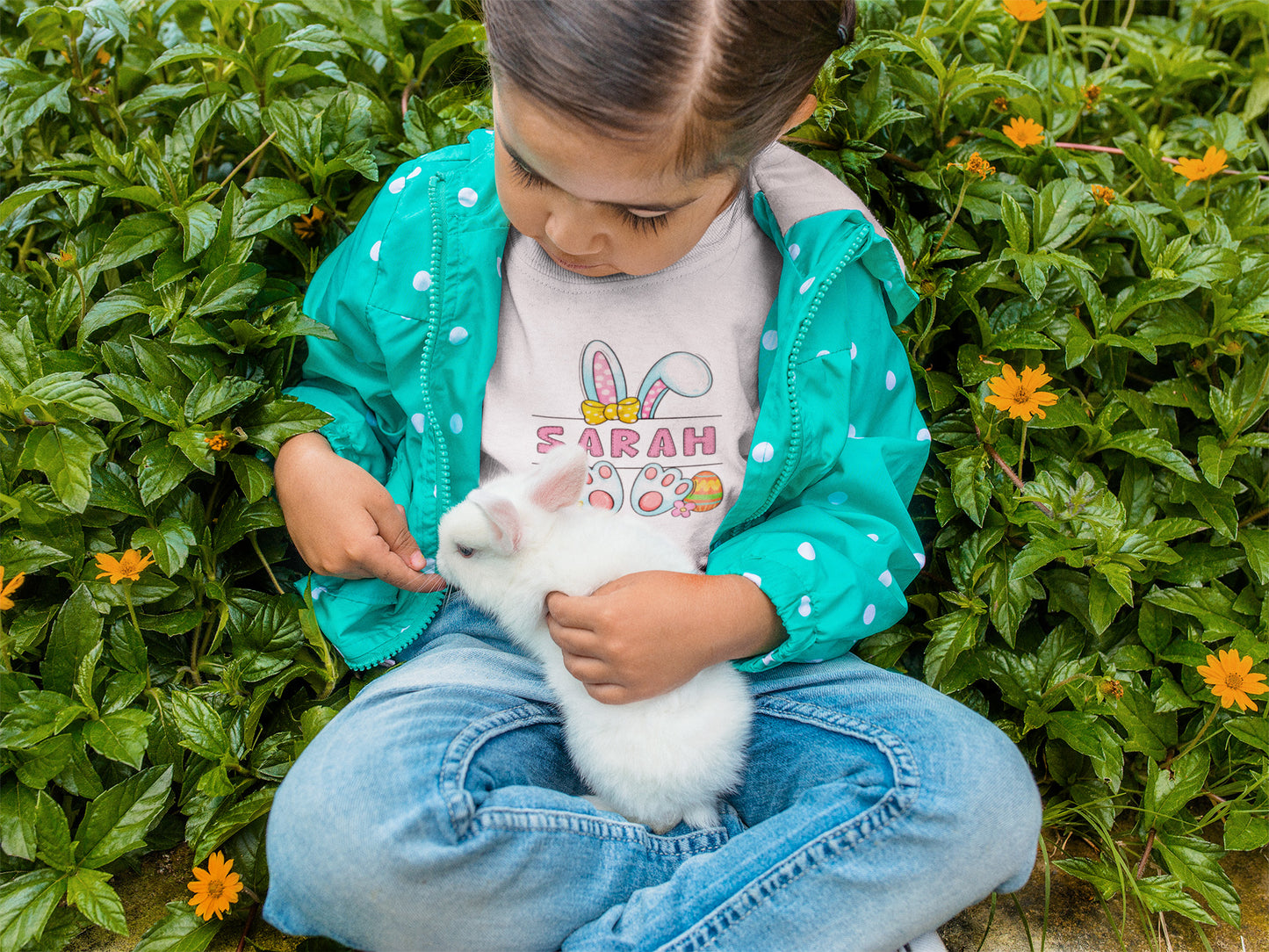 Easter Bunny themed Personalized Toddler Tee Shirt! - Any name on the shirt!