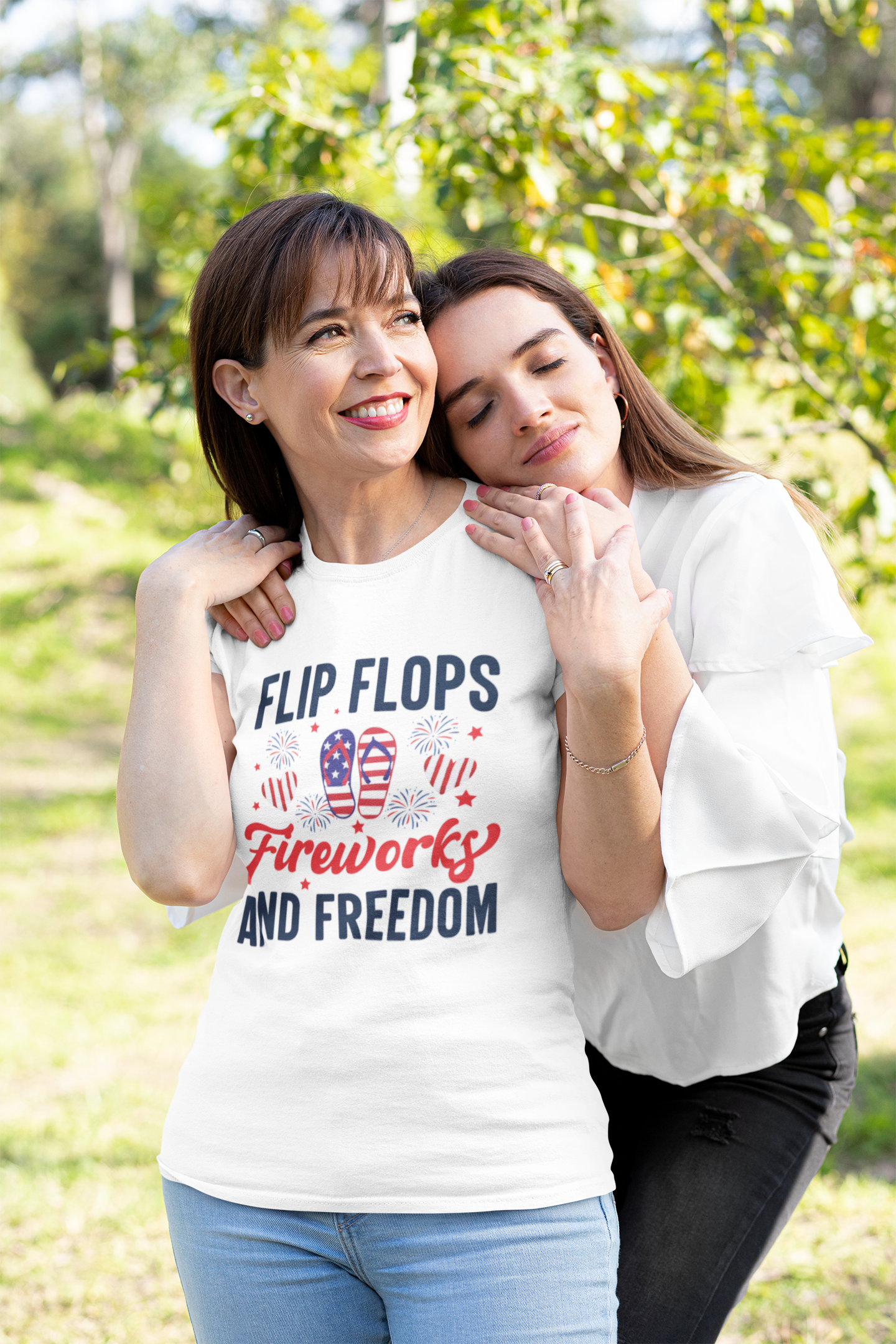 Flip Flops, Fireworks, and Freedom 4th of July Unisex Tee